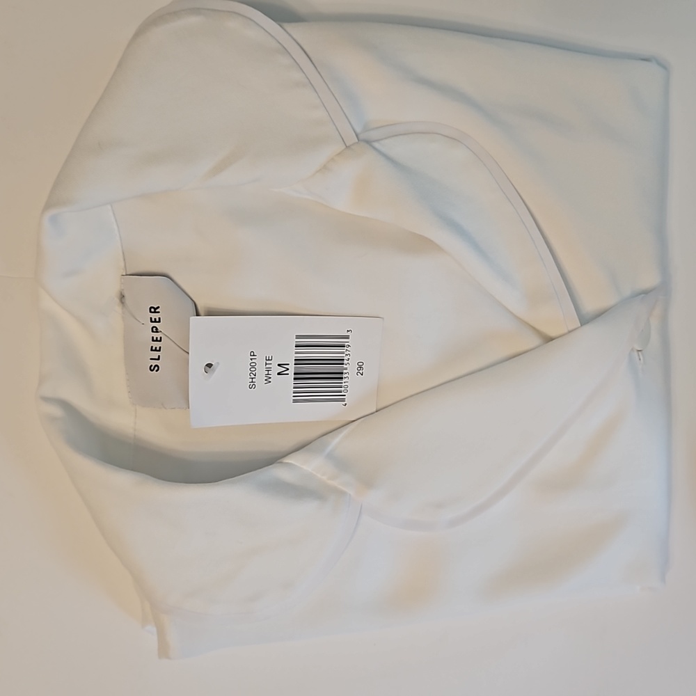 Sleeper | NWOT Women's White Button Front Loungewear Pajama  Sleep Shirt Sz M